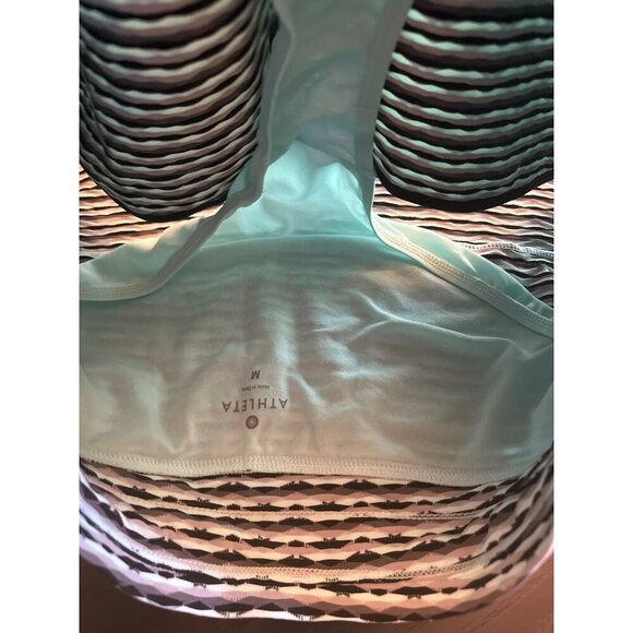 Athleta Blue Abstract Print Drawstring Waist Running Shorts Size Medium - Picture 3 of 7